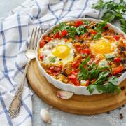 Padlizsános shakshuka 