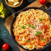 Vegetáriánus bolognai spagetti