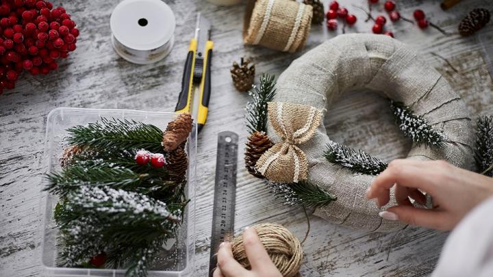 Saját készítésű adventi koszorú egyszerűen