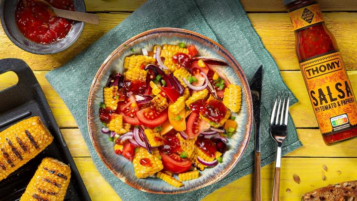 Grillezett zöldségek Salsa szósszal