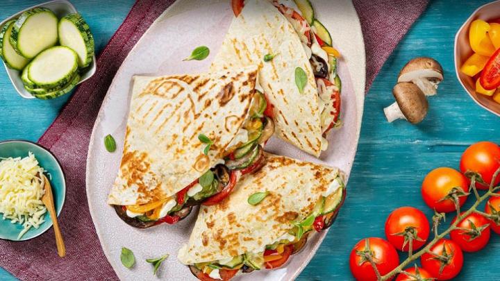 Grill zöldséges quesadilla